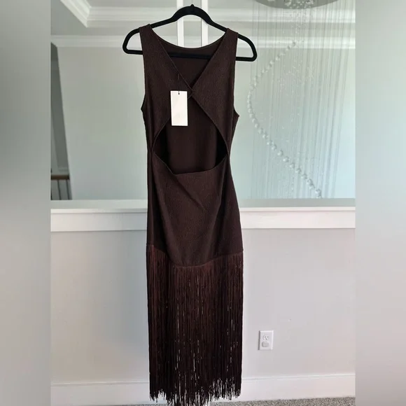Zara Fringed Fitted Dress - Picture 14 of 15